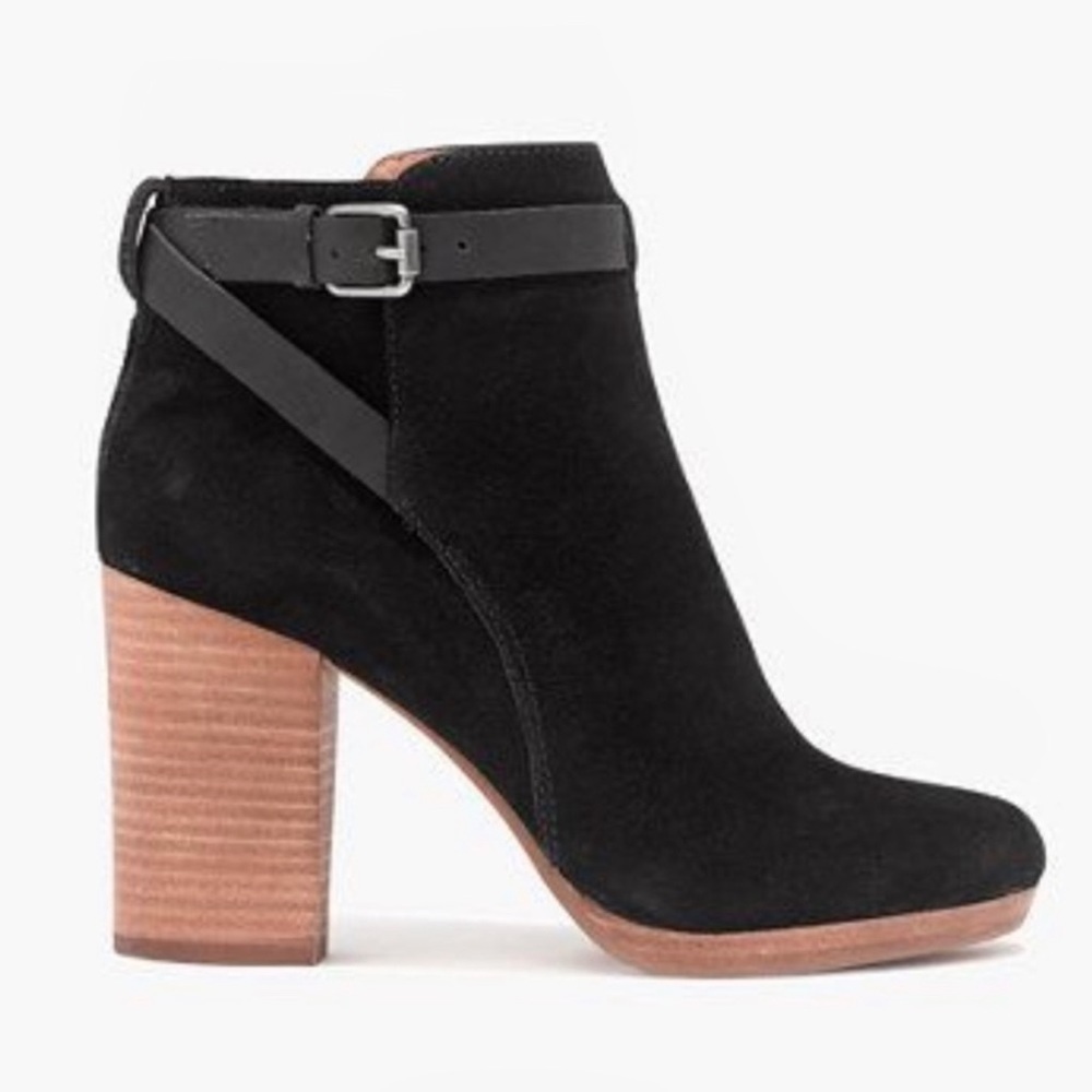 Madewell Aimee Suede buckle ankle booties